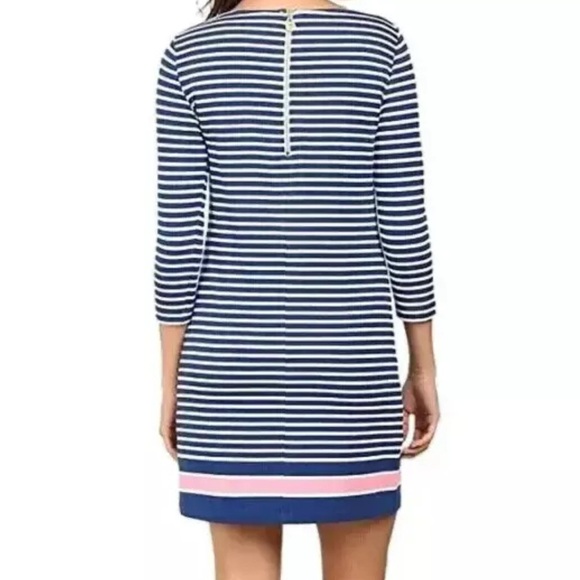 Lilly Pulitzer Striped Navy and Pink Dress sz XS Euc 008 - Picture 3 of 8